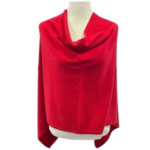 Alashan Cashmere Luxe Red 100% Cashmere Topper One Size